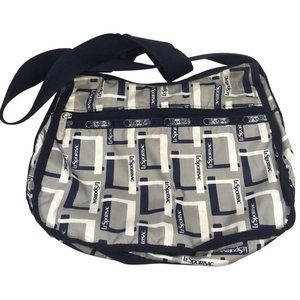 LeSportsac Medium Size Gray Black Crossbody Bag